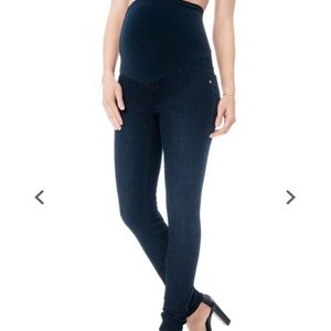 Indigo blue maternity skinny jeans
